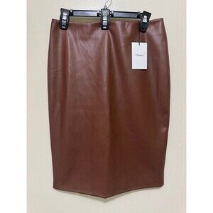 THEORY PENCIL SKIRT FAUX LEATHER size 6 nwt